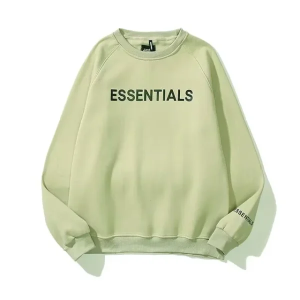 Essentials White Green Sweatshirt
