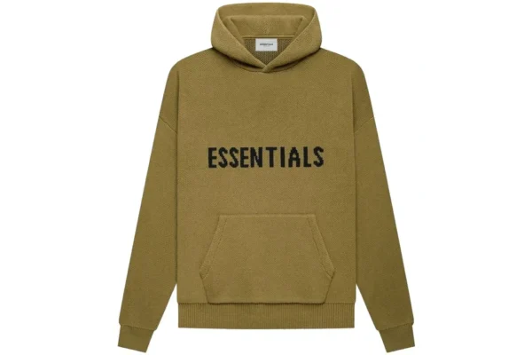 Essentials Knit Hoodie Brown