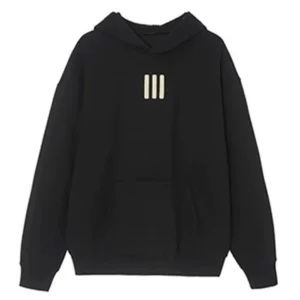 ATHLETICS Cotton Black Hoodie