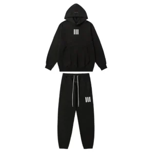 Cotton Fleece Tracksuit Black