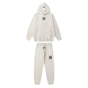 Cotton Fleece Tracksuit Light Heather Gray