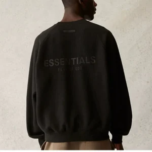 Crew Neck Black Sweatshirt
