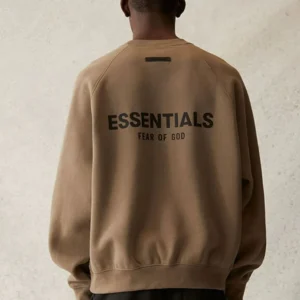 Crew Neck Taupe Sweatshirt