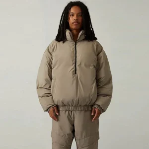 Desert Taupe Quilted Pullover Jacket