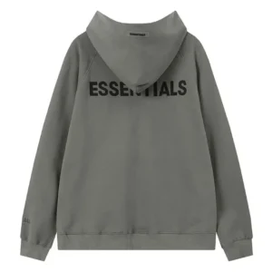 Fleece Zippper Hoodie Grey
