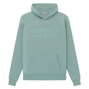 Flocked Haze Blue Hoodie