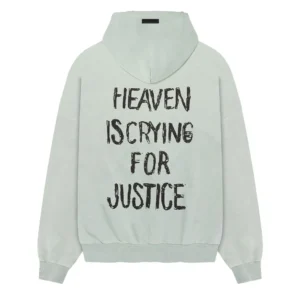 Heaven Distressed Logo Print Cotton Jersey Hoodie