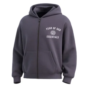 Heavy Fleece Zipper Hoodie Purple