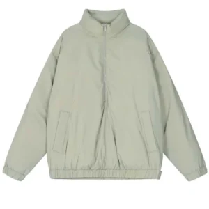 Nylon Filled Halfzip Matcha Green Jacket