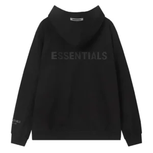 Relaxed Zipper Hoodie Black