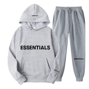Spring Hooded Light Gray Tracksuit